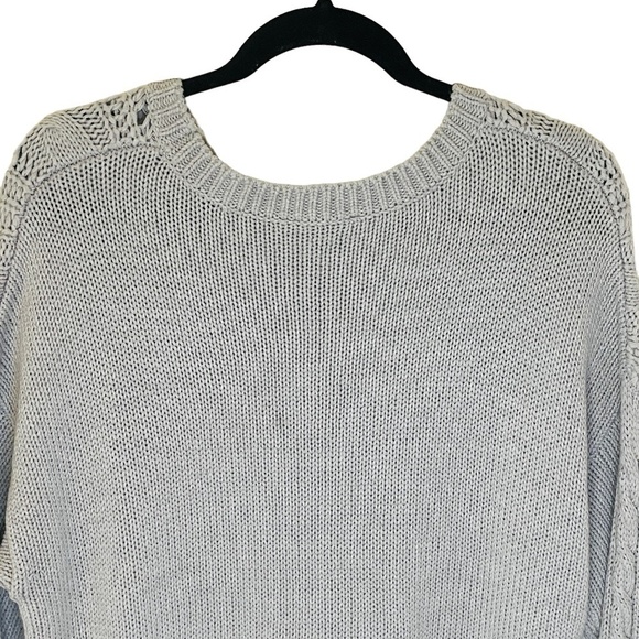 LILY Morgan Light Grey Minimalism Pearl Detail Grandma Core Sweater SZ XL - Picture 4 of 11